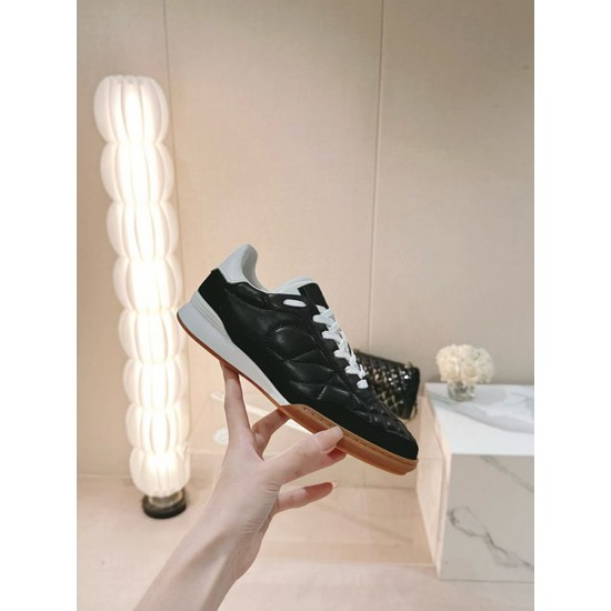 Genuine Leather  Agan Sports Shoes for Women Color Blocked Panda Shoes, Round Toe Casual German Training Women Shoes