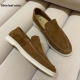 2024 Trendy Italian Casual Slip-On Lo Piano Loafers for Men and Women Autumn Walking Style Shoes