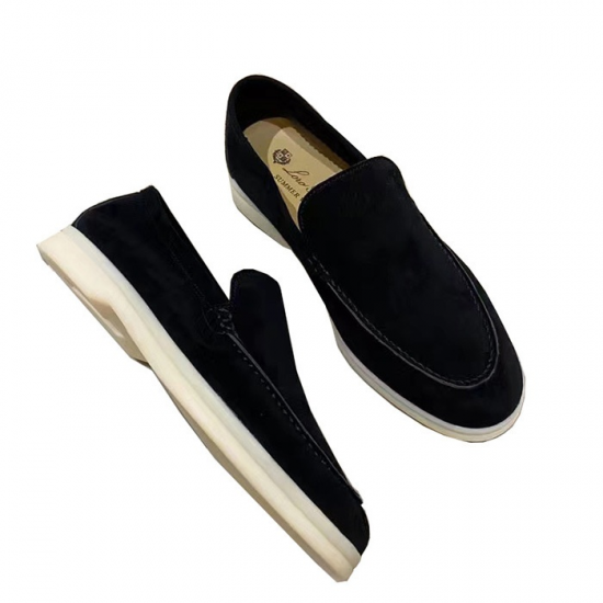 2024 Trendy Italian Casual Slip-On Lo Piano Loafers for Men and Women Autumn Walking Style Shoes