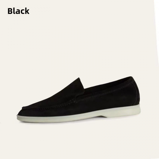 2024 Trendy Italian Casual Slip-On Lo Piano Loafers for Men and Women Autumn Walking Style Shoes