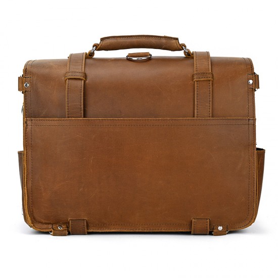 2025 Vintage Travel Bag Men's Crazy Horse Leather Hand-Held Luggage Bag Oversized Casual Fashion One-Shoulder Crossbody Bag