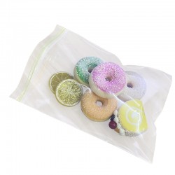 Small Transparent Food-Grade Zipper Bag with Double-Bone Sealing for Sushi Salad Noodle Storage and Snack Separation