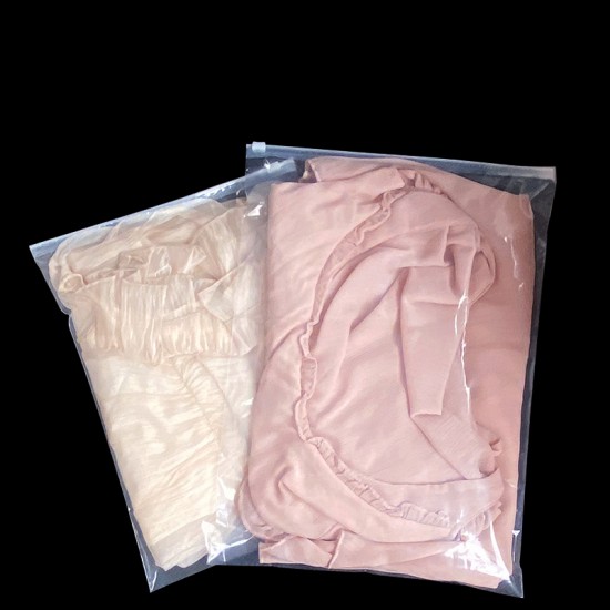 Custom Thickened Self-Sealing PE Plastic Storage Bag for Clothing Packaging Transparent Sealable Gravure Printing Surface