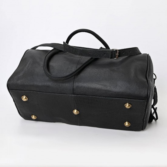 Merbaa Women's Elegant Large Cowhide Tote Bag Weekender Duffle for Travel with Tassel Leather Harness Overnight Cowhide Bag