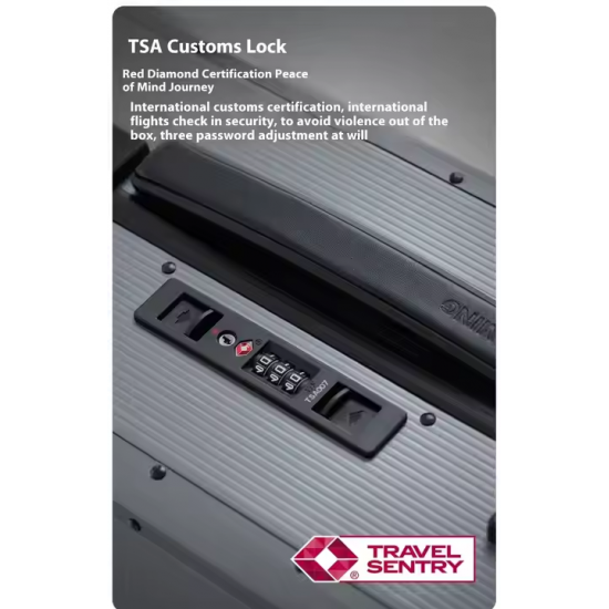 Customized Full Aluminum Alloy Trolley Travel Bag Wide Handle Trolley Case Business Metal Luggage 20/24inch Carry on Suitcase