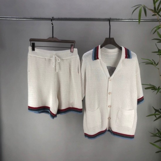 Top Quality Summer Product Man Designer Clothes Fashion Men Designer Shirt Set