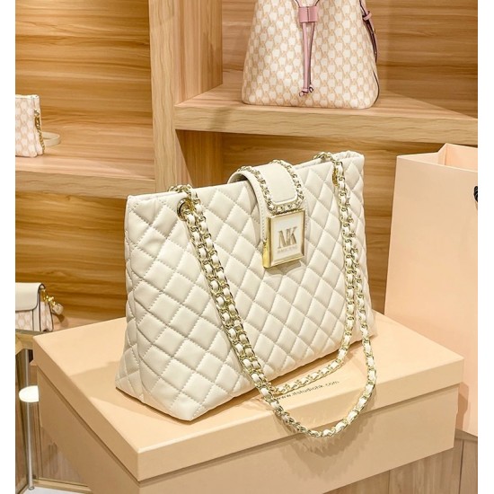 Genuine Leather Women's Stylish Diamond-Shape Large-Capacity Tote Crossbody Bag for All Seasons-for Summer Autumn Winter Spring