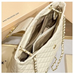 Genuine Leather Women's Stylish Diamond-Shape Large-Capacity Tote Crossbody Bag for All Seasons-for Summer Autumn Winter Spring