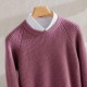 Men's 100% Cashmere Winter Cardigan Low Neck Bottoming Knitted Sweater with Padded Neck Fall/Winter Collection-Wholesale