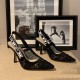 D Letter Lace Sandals for Women - 2025 Sexy Breathable Butterfly Cat-Topped Shoes - Dark Black - Versatile Basic Sandals