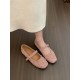 2025 Women's Elegant Ballet Evening Flat Mary Jane Shoes Korean French Style Rivet Toe Shallow Mouth High Slip-On for Autumn