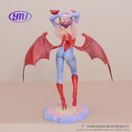 Darkstalkers Lilith Standing Pose Figure Model Statue Collectible Anime Girl Gift Capcom Fighting Game Doll Action Toy
