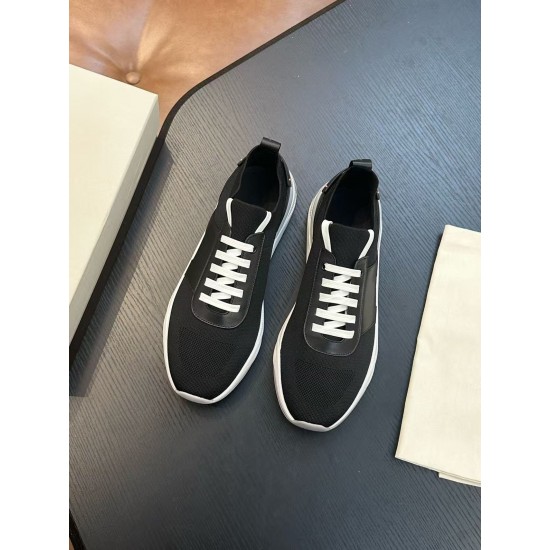 New High-quality Genuine Leather Men's Casual Sports Breathable Mesh Comfortable Lace-up Shoes