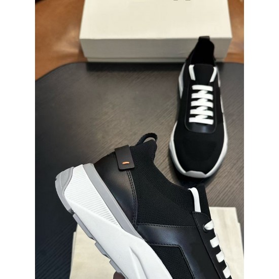 New High-quality Genuine Leather Men's Casual Sports Breathable Mesh Comfortable Lace-up Shoes