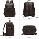 Large Capacity Retro Crazy Horse Leather Men's Backpack First Layer Cowhide for Business Travel Fashionable Accessories