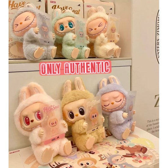 Pop Mart Official Store Labubu V1 V2 V3 Heartbeat Macaron Have a Seat Pendant Doll Collection Blind Box Pop Mart Official Store