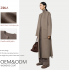 Women's Fashion Outerwear Long Winter Coat with Alpaca Woolen Fur Casual Overcoat