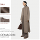 Women's Fashion Outerwear Long Winter Coat with Alpaca Woolen Fur Casual Overcoat