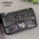 2025 New Crocodile Pattern Women's Bag Genuine Leather Fashion Single Shoulder Crossbody Bag Head Layer Leather Handbag