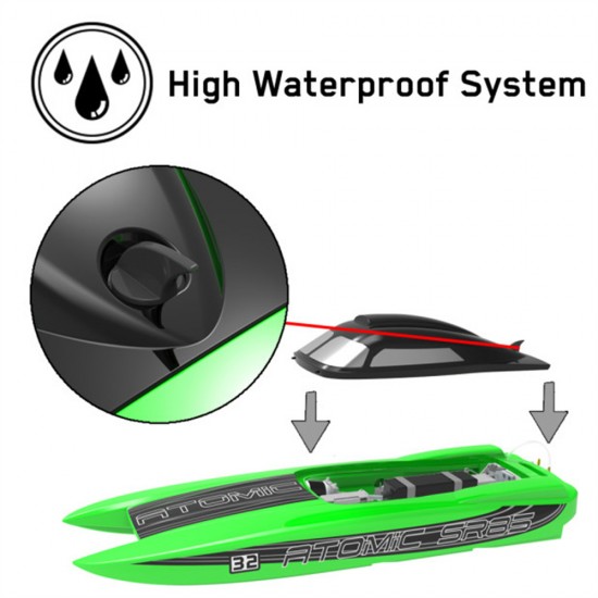 RC Boat 80KM/H ARTR Model Ship Radio Control Toys Brushless Super Fast Speed Remote Control Boats for Kids Adults