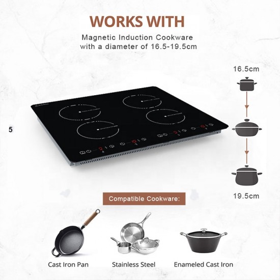 Electric Ceramic Panel 4 burner Induction S Cook Stove Soup Stewing Fry Induction Hot Plate