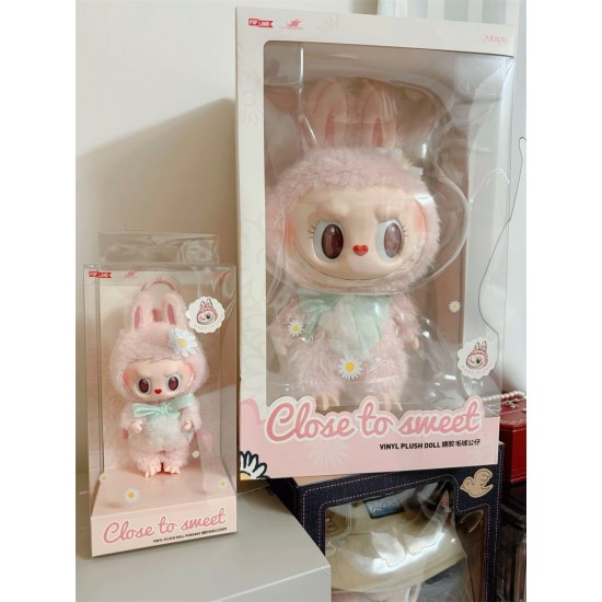 38cm Popmart Labubus Mokoko Close to Sweet Figure Pendant Plush Doll Cute Keychain Vinyl Face Toy Ornaments Home Decorations