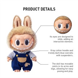 Labubus Popmart Original Time to Chill Series Dolls With Clothes and Accessories Lovely Vinyl Face Plush Toys Collectible Box
