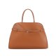 Margaux New Large Capacity Tote Bag Versatile Smooth Leather Cowhide Shoulder Handbag Zippered Fashionable Waterproof Polyester