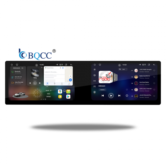 BQCC 10.1-inch Dual-Screen Android Car Radio Octa DSP 4G GPS WIFI BT for Universal RDS Wireless Carplay Android Auto Car Player