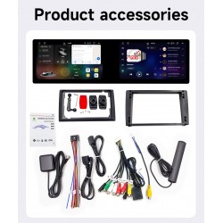 BQCC 10.1-inch Dual-Screen Android Car Radio Octa DSP 4G GPS WIFI BT for Universal RDS Wireless Carplay Android Auto Car Player