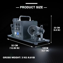 Igreslite Remote Control Battery Double-Shot Streamer Launcher DMX Control Confetti Cannon