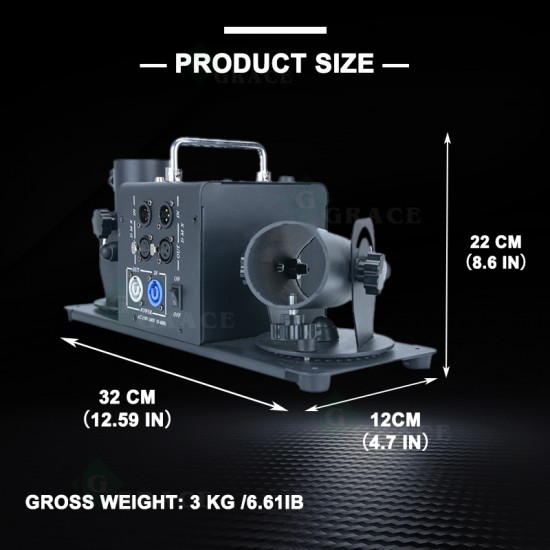 Igreslite Remote Control Battery Double-Shot Streamer Launcher DMX Control Confetti Cannon