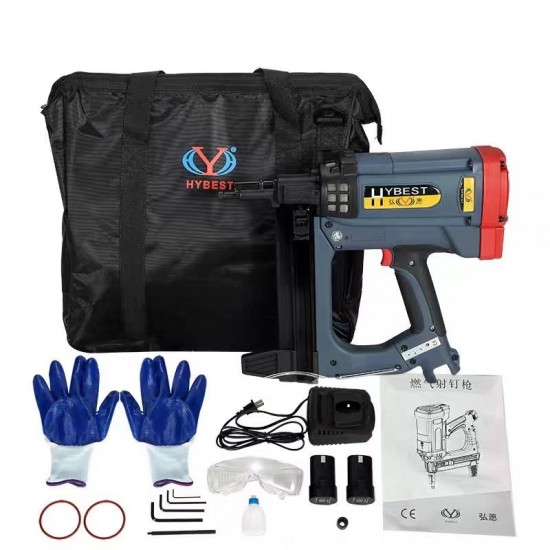 High Efficiency Hybest GSR40 Cordless Steel Nail Gun Pneumatic Gas Fastener Tools for Construction Gas Actuated Nail Gun