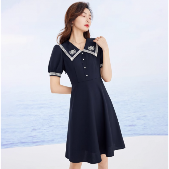 New Black Short-Sleeved Summer Suit Dress for Women High-Grade Professional Temperament Work Clothes