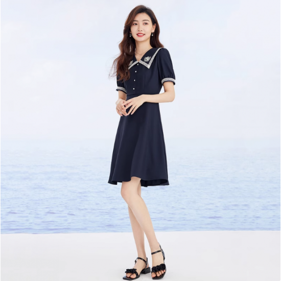 New Black Short-Sleeved Summer Suit Dress for Women High-Grade Professional Temperament Work Clothes