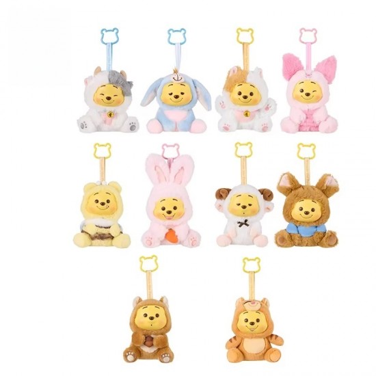 MINISO Win Nie Bear Blind Box Series Naughty Party Vinyl Plush Doll Pendant Vinyl Plush Pendant Trendy Anime Keychain Toys