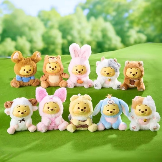 MINISO Win Nie Bear Blind Box Series Naughty Party Vinyl Plush Doll Pendant Vinyl Plush Pendant Trendy Anime Keychain Toys