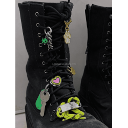 HYPEBEAST Extra Round Toe Distressed Lug Hypebeast Style Men Trendy Shoes Safety Boots Hype Men Charms Hummer Lace-up Bootie