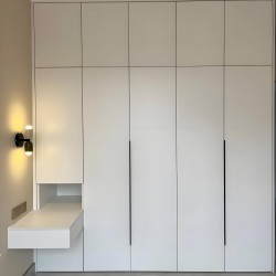 UV High Gloss Wooden Wardrobe Closet Cabinet for Bedroom Glossy Surface Cloakroom Free Combination Closets for Clothes Storage