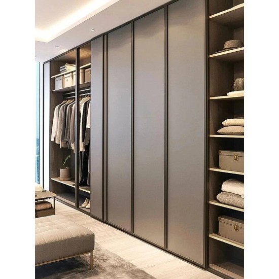 UV High Gloss Wooden Wardrobe Closet Cabinet for Bedroom Glossy Surface Cloakroom Free Combination Closets for Clothes Storage