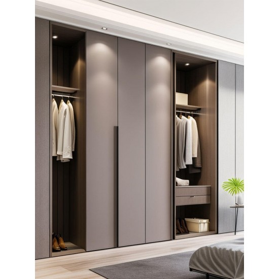 UV High Gloss Wooden Wardrobe Closet Cabinet for Bedroom Glossy Surface Cloakroom Free Combination Closets for Clothes Storage