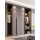 UV High Gloss Wooden Wardrobe Closet Cabinet for Bedroom Glossy Surface Cloakroom Free Combination Closets for Clothes Storage