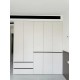 UV High Gloss Wooden Wardrobe Closet Cabinet for Bedroom Glossy Surface Cloakroom Free Combination Closets for Clothes Storage