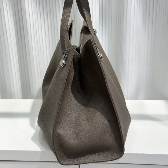 Custom Large Capacity New Genuine Leather Women's Handbag Fashion Style Outer Cowhide Interior Sheepskin Lazy Tote Bag Polyester