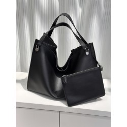 Custom Large Capacity New Genuine Leather Women's Handbag Fashion Style Outer Cowhide Interior Sheepskin Lazy Tote Bag Polyester