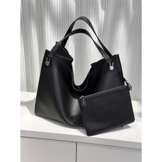 Custom Large Capacity New Genuine Leather Women's Handbag Fashion Style Outer Cowhide Interior Sheepskin Lazy Tote Bag Polyester