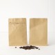 In Stock 16oz 500g 1lb Brown Kraft Flat Bottom Coffee Packaging Bag with Valve and Zipper