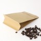 In Stock 16oz 500g 1lb Brown Kraft Flat Bottom Coffee Packaging Bag with Valve and Zipper