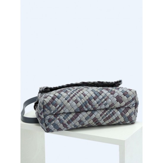 New Women's Bag Fashion Versatile Genuine Leather Handbag Premium Gift Sheepskin Handmade Weaving Bag