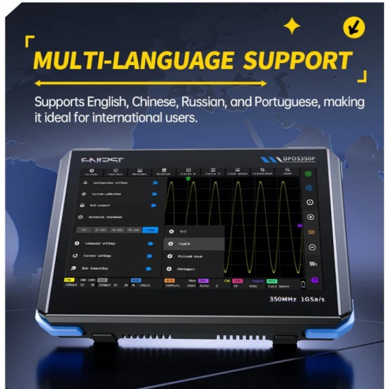 For FNIRSI DPOS350P Digital Oscilloscope with 50MHz Bandwidth and 1GSa/s Sampling 10 Storage Depth for Automatic Measurement